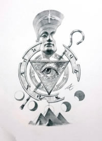 36组动物等黑白点刺插画纹身手稿图案