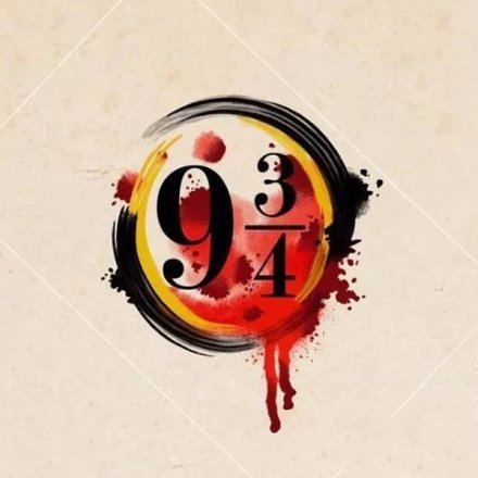 newschool风格的哈利波特主题纹身手稿图