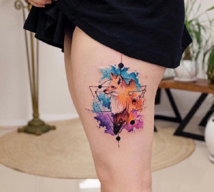 30张漂亮的水彩色纹身图案图片