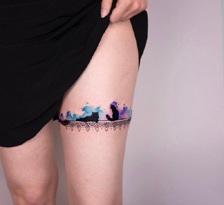 30张漂亮的水彩色纹身图案图片