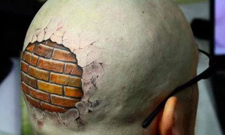 很逼真的3D立体真实纹身图案