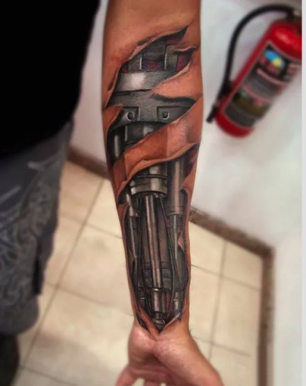 很逼真的3D立体真实纹身图案