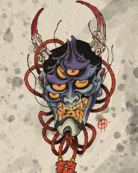 45张日式传统小图纹身手稿图案