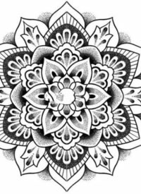 35组海娜梵花纹身手稿素材图案