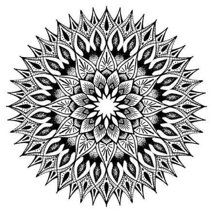 35组海娜梵花纹身手稿素材图案