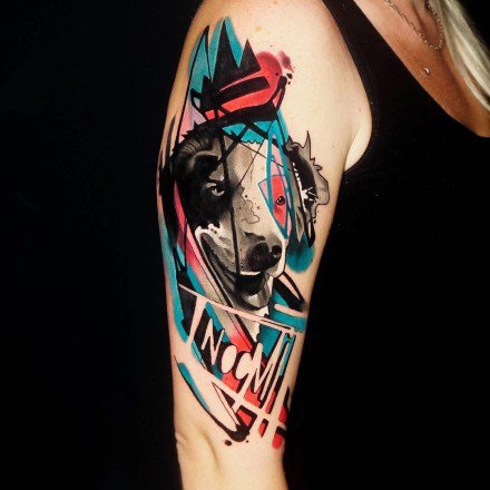 35组水彩与时尚元素结合的纹身图案