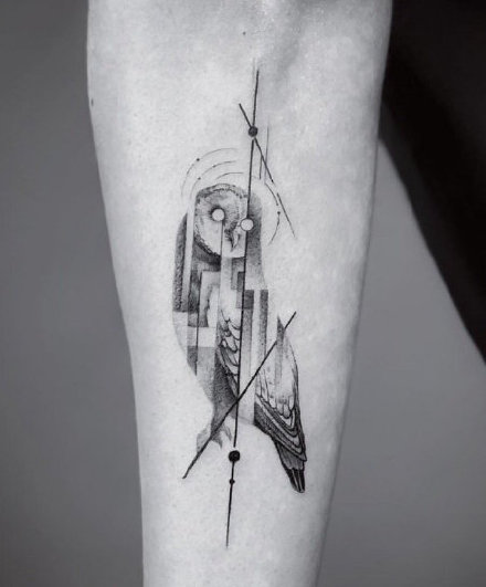 18张适合小臂的几何点刺设计纹身图案