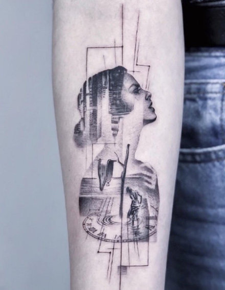 18张适合小臂的几何点刺设计纹身图案