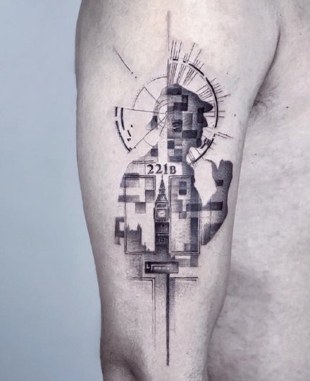 18张适合小臂的几何点刺设计纹身图案