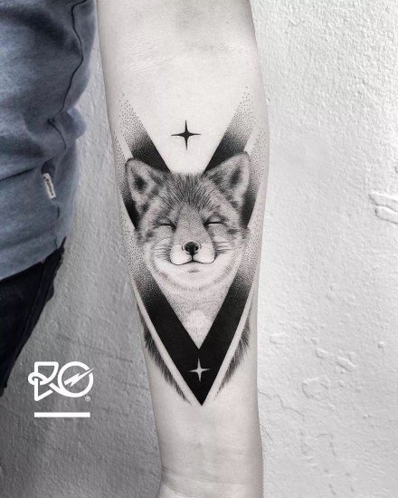 18张适合小臂的几何点刺设计纹身图案