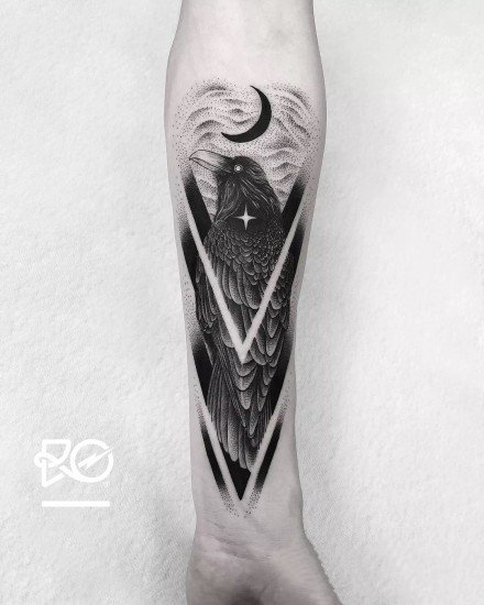 18张适合小臂的几何点刺设计纹身图案