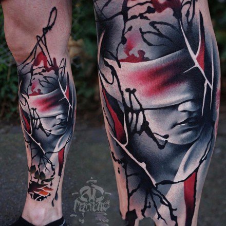 一组写实欧美女郎人像纹身欣赏