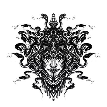 32组蛇发女郎美杜莎纹身手稿图案