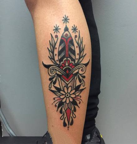 36张手臂上的黑灰小纹身图案