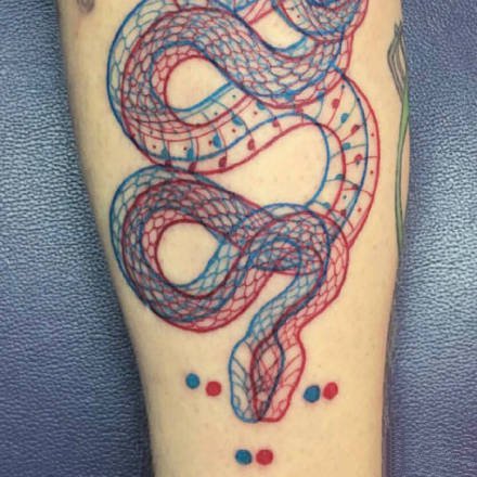 个性的一组蛇纹身图片欣赏