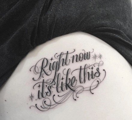 好看的一组英文花体字纹身作品