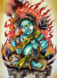 一组彩色老传统纹身手稿欣赏