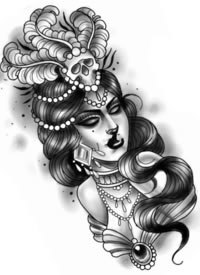 适合纹大臂的#女郎纹身