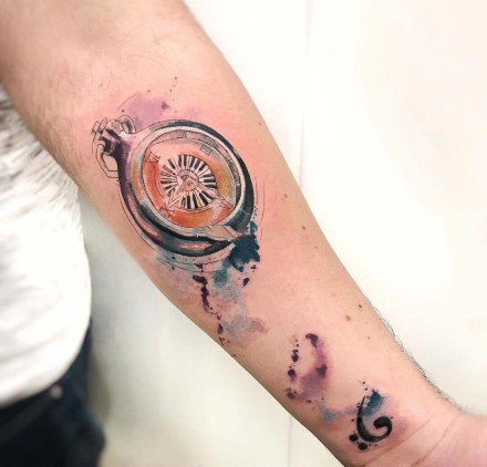 42组小清新水彩色纹身图案赏析