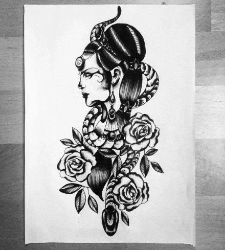 适合十二星座的处女座纹身图片欣赏