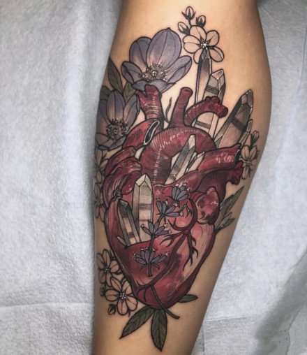 一组心脏纹身图案作品欣赏