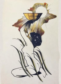 一组女孩的创意纹身手稿图片