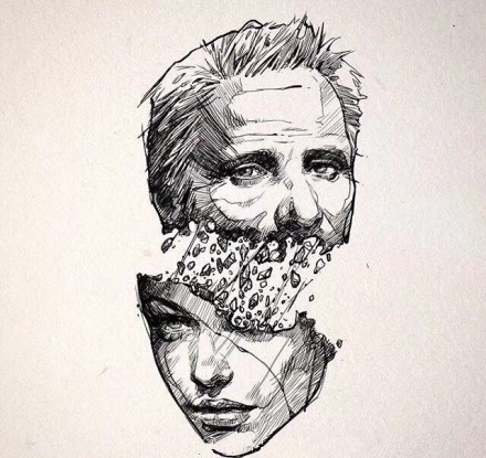 21组暗黑灰的女郎纹身手稿图案