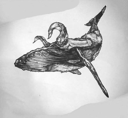 一组个性暗黑动物的纹身手稿欣赏