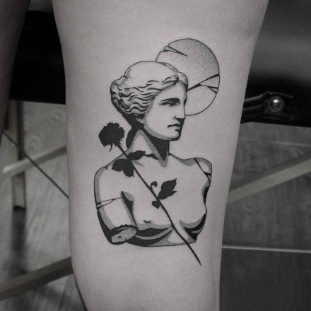 45张欧美小黑灰纹身图案欣赏