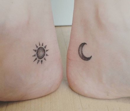 18组适合恋人的小清新成对情侣纹身图案