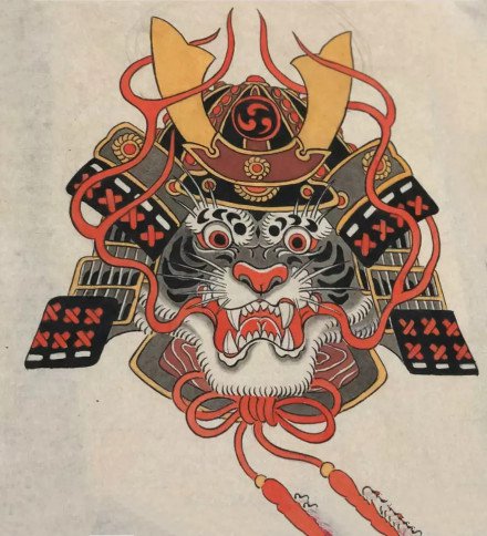 45组彩色的日式传统小图纹身手稿图片