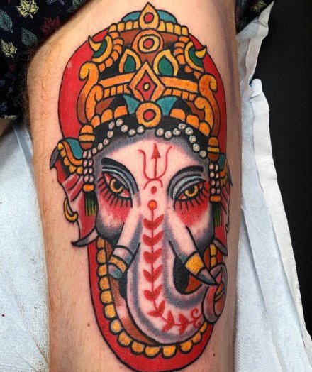 好看的18张红色oldschool纹身图案