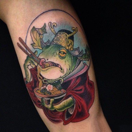 蟾蜍主题的一组金蟾等​纹身图案