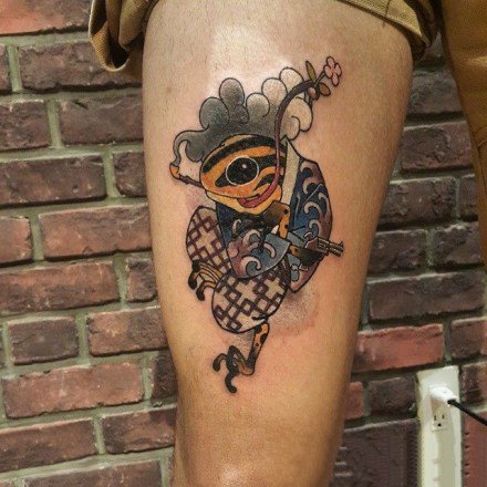 蟾蜍主题的一组金蟾等​纹身图案