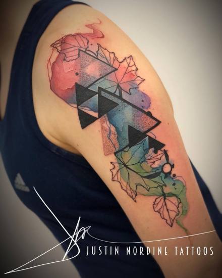 26组很漂亮的水彩色纹身图案作品