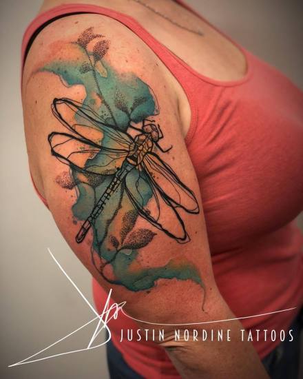 26组很漂亮的水彩色纹身图案作品