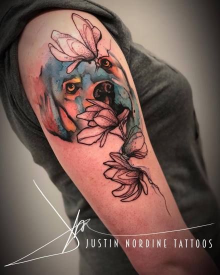 26组很漂亮的水彩色纹身图案作品