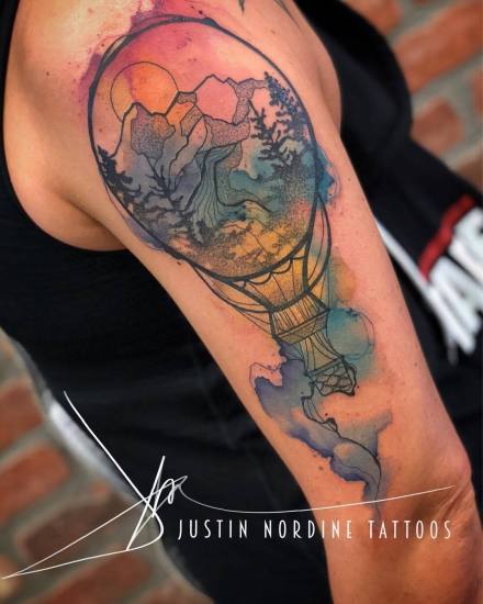 26组很漂亮的水彩色纹身图案作品