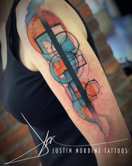 26组很漂亮的水彩色纹身图案作品