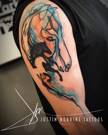 26组很漂亮的水彩色纹身图案作品