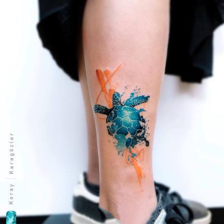 21组好看的小清新水彩色纹身图案