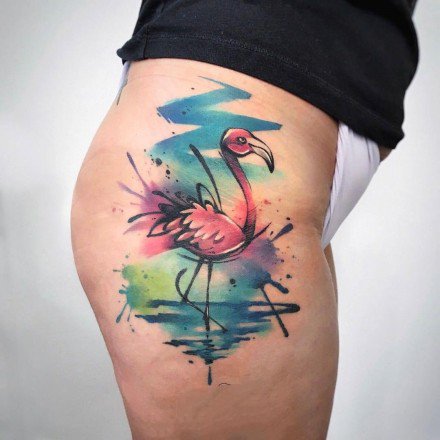 21组好看的小清新水彩色纹身图案