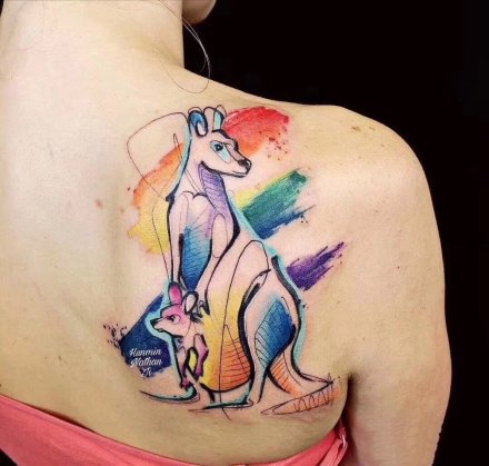 21组好看的小清新水彩色纹身图案