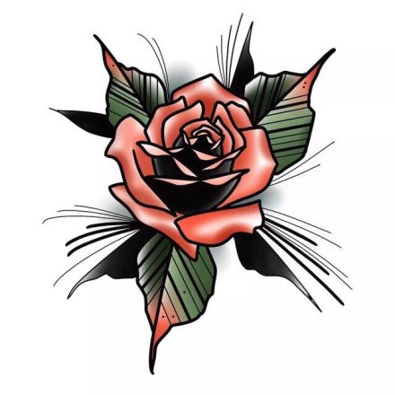 36组newschool彩色系纹身手稿图案