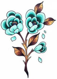 36组newschool彩色系纹身手稿图案