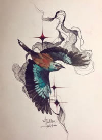 很漂亮的一组设计school纹身手稿图片