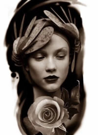 36组欧美暗黑写实包臂纹身手稿图案