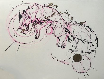 36组动物线条创意设计手稿图案