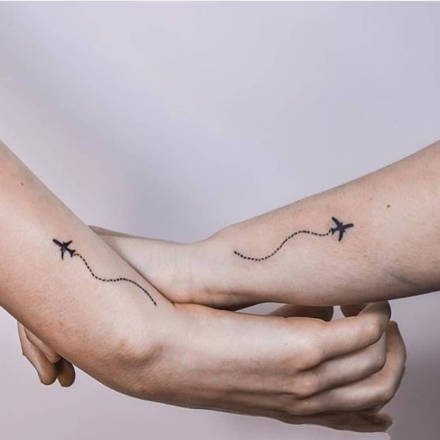 9张很好看的小清新情侣纹身图片