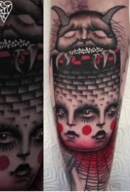 暗黑搭配oldschool风格的一组创意纹身